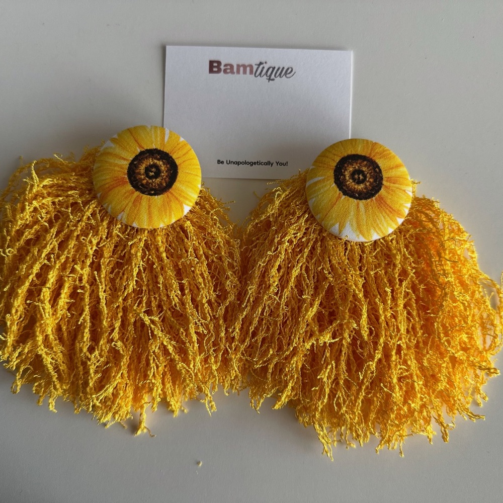 Yellow Sunflower Kids Earrings